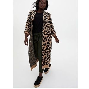 Torrid Leopard Car Coat - 3X